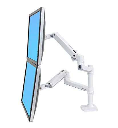 DESKMOUNT LX DUAL STKING ARM MATTE BLK