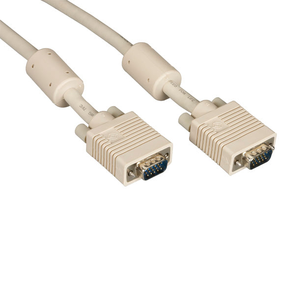 VGA Video Cable with Ferrite Core Beige Male/Male 100-ft. 30.4-m