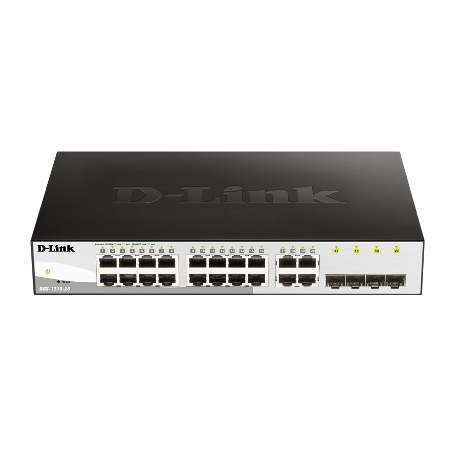 D-Link Network DGS-1210-20 20Port Gigabit Web Smart SWT w 4 Gigabit SFP ports
