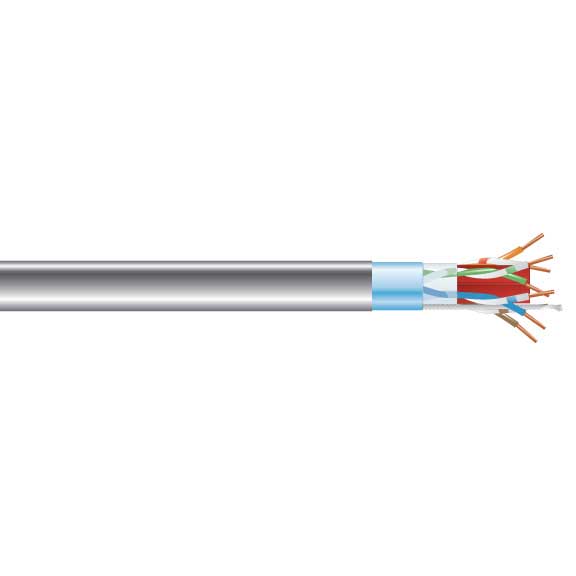 CAT6A SHLD BULK CABLE F/UTP 1000 PVC WHITE
