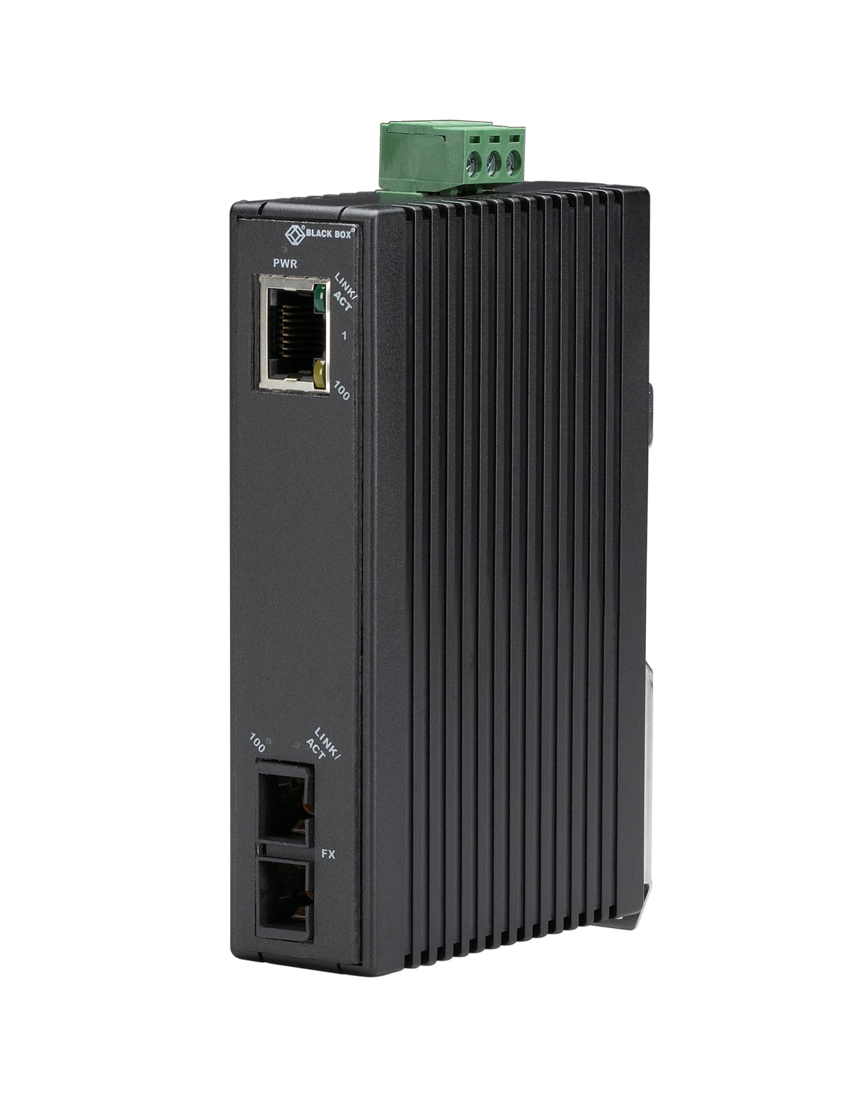 Hardened Mini Industrial Media Converter, (1) 10-/100-Mbps Copper to (1) 100-Mbp