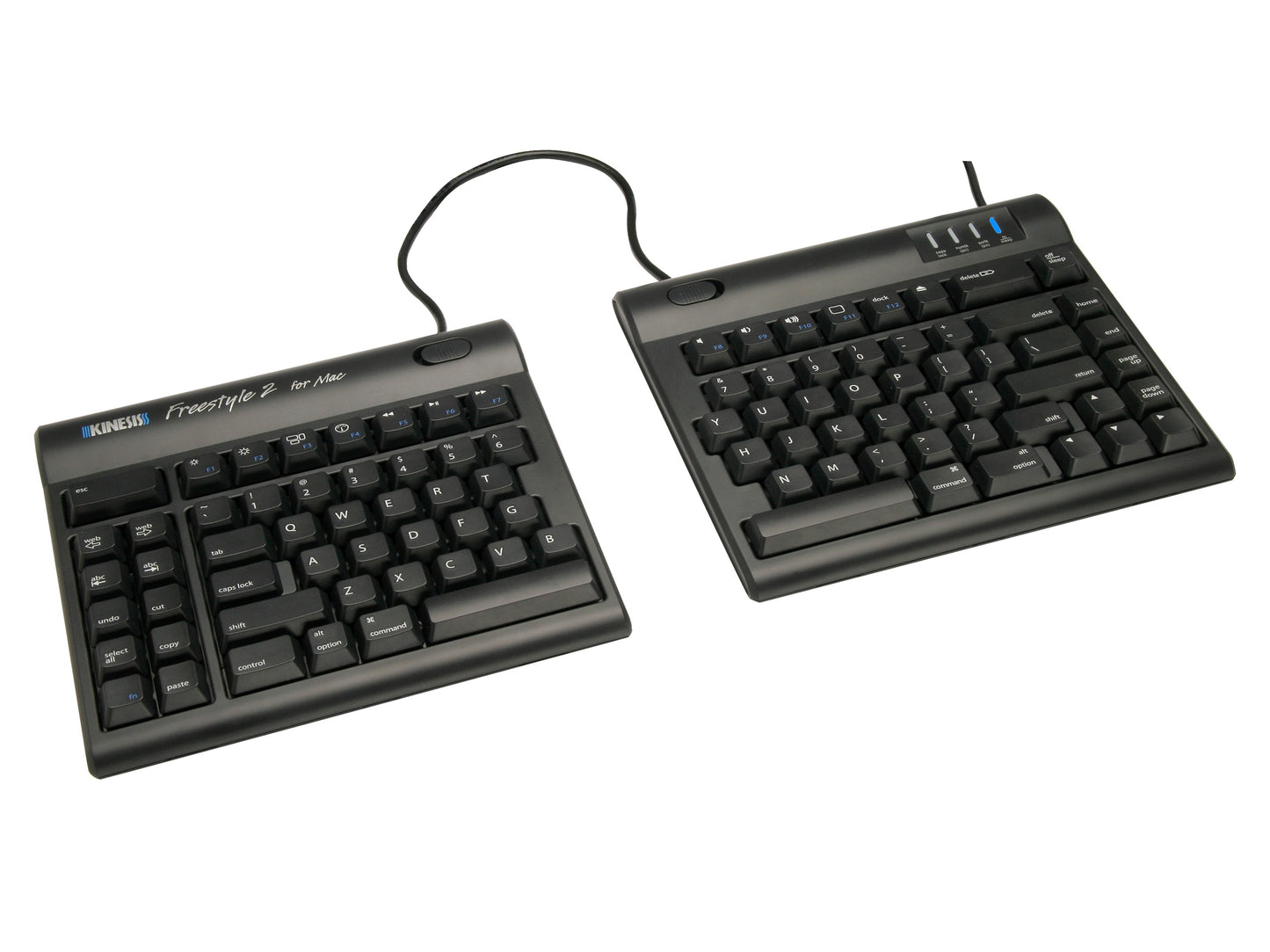 Kinesis Freestyle2 Keyboard for Mac, US English Legending, Black, 9 inch maximum