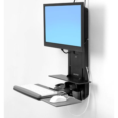 StyleView Sit-Stand Vertical Lift, Patient Room (black). Includes sit-stand lift