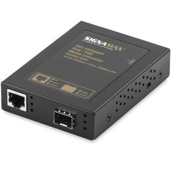 Signamax 10/100/1000 to 1000BaseSFP PSEPoE/PoE+ med cnvrtr 110V