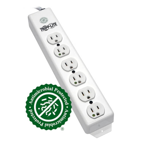 PS-606-HG - Safe-IT Medical-Grade Power Strip, UL 1363, 6x Hospital-Grade Outlet