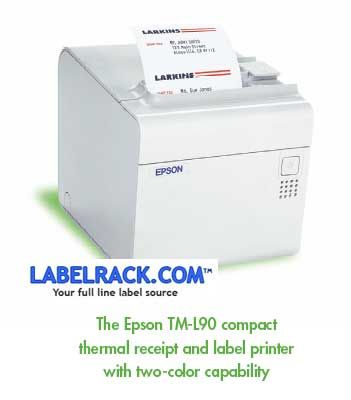 Epson L90 Labels, 3.00" X 3.00", Black, 425 Labels Per Roll, 10 Rolls