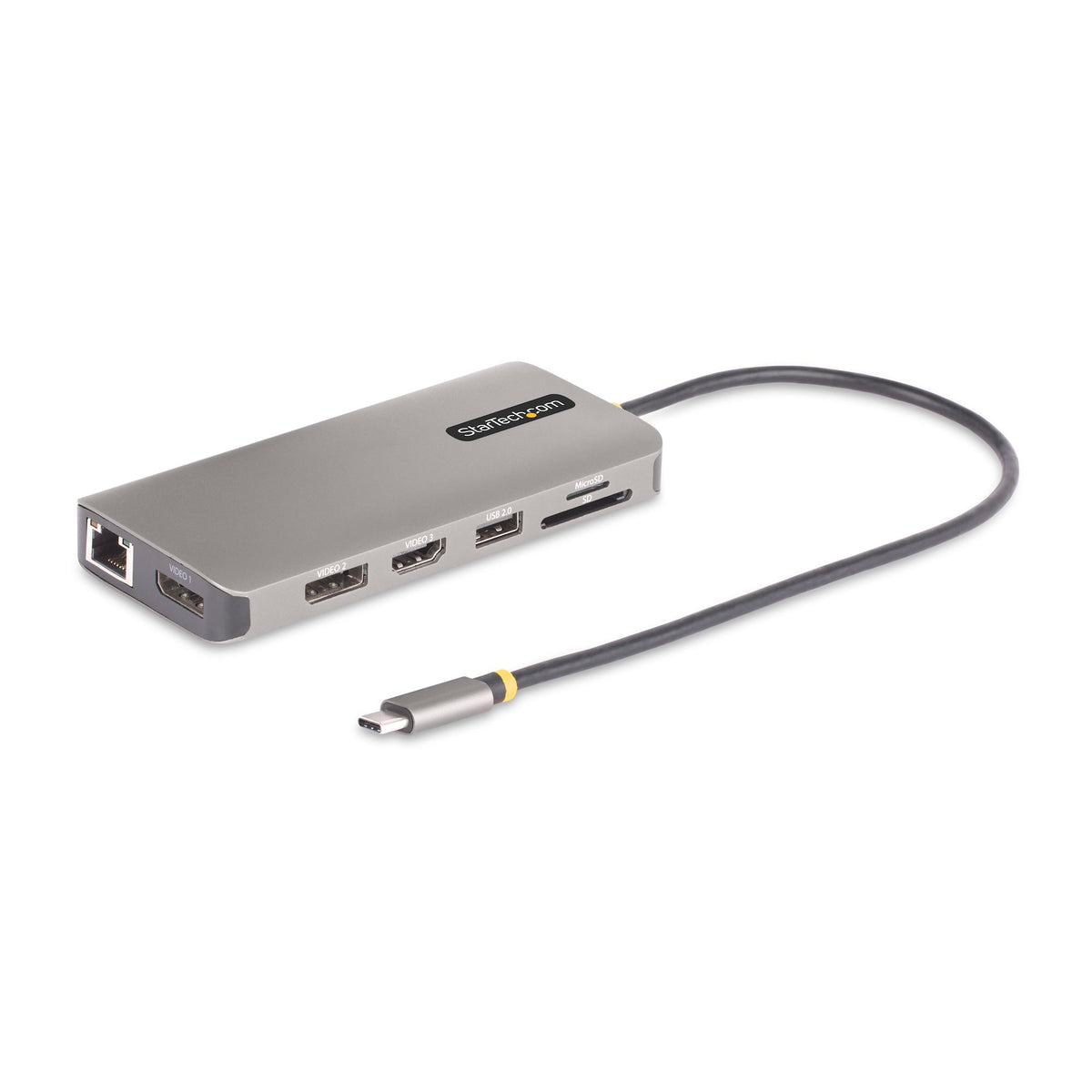 STARTECH USB-C Triple-Monitor Multiport Adapter, Dual 4K 60Hz + 4K 30Hz HDMI & D