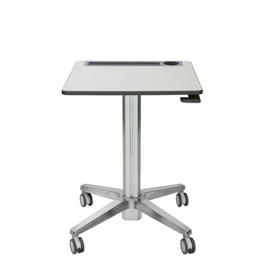 ERGOTRON LEARNFIT, 16IN TRAVEL ADJUSTABLE STANDING DESK, CLEAR ANODIZED