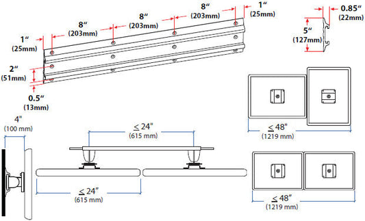 ERGOTRON NEO-FLEX DUAL MONITOR WALL MOUNT