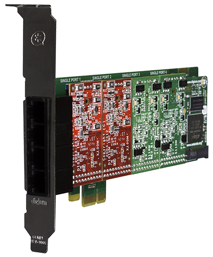 4 port modular analog PCI 3.3/5.0V card,