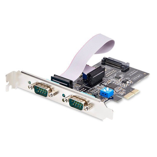 STARTECH 2-Port Serial PCIe Card, Dual-Port RS232/RS422/RS485 Card, 16C1050 UART