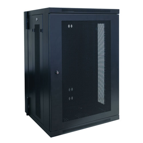 Rack Enclosure Cabinet - Black - Maximum load capacity of 250 lbs (113.4 kgs) Sw