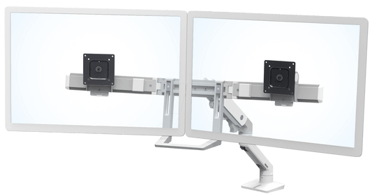 ERGOTRON HX DESK DUAL MONITOR ARM, WHITE