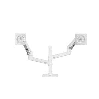 Ergotron LX Dual Stacking Arm (white).Fully adjustable side-by-side monitor conf