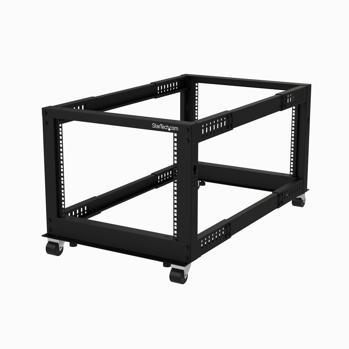 StarTech 8U Open Frame Server Rack w/ adjustable mounting depth of 22in-40in & 18in tall