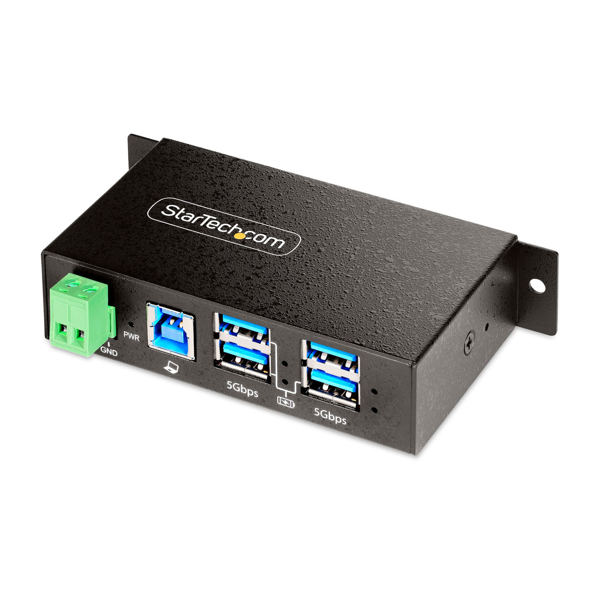 STARTECH 4-Port Managed USB Hub, Heavy Duty Metal Industrial Housing, ESD & Surg