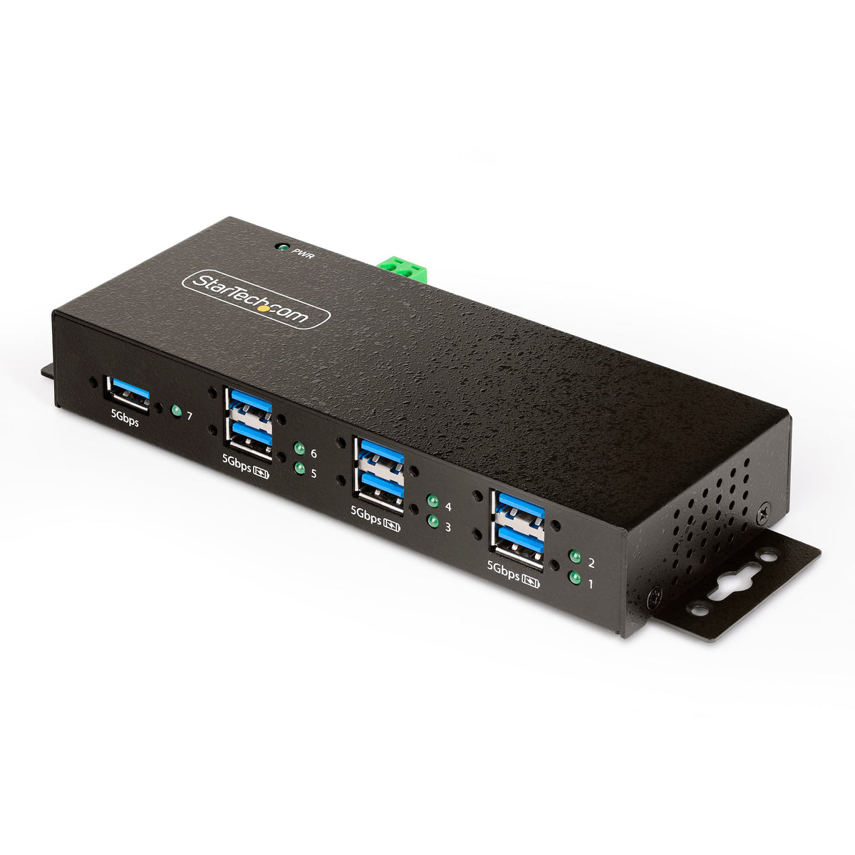 STARTECH 7-Port Managed USB Hub, Heavy Duty Metal Industrial Housing, ESD & Surg