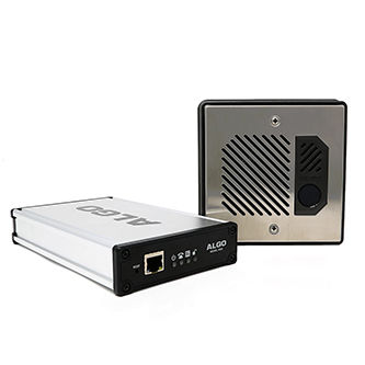 ALGO Outdoor rated VoIP intercom; provisions as a SIP endpoint. Integrated door/gate