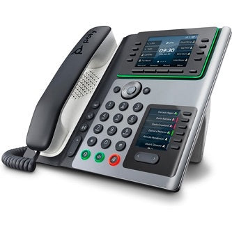 HP POLY EDGE E450 IP PHONE AND POE-ENABLED WITH POWER SUPPLY-US