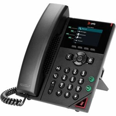 HP POLY VVX 250 4-LINE IP PHONE AND POE-ENABLED WITH POWER SUPPLY US