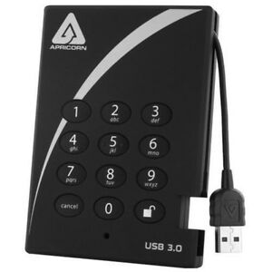 APRICORN 500GB USB3 PADLOCK PRTBL