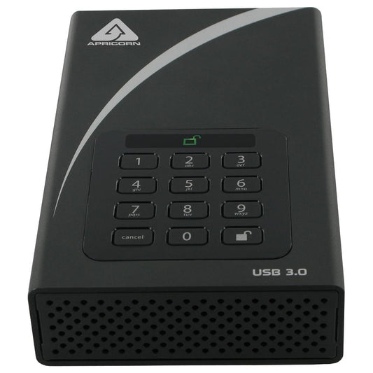 APRICORN 4TB AEGIS PADLOCK DT SECURE USB 3.0 256BIT AES HW ENCRYPT FIPS