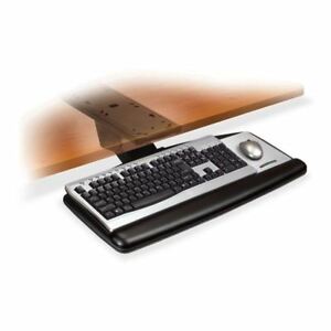 3M Adjustable Keyboard Tray - Sit/stand easy adjust arm just lift platform to adjus