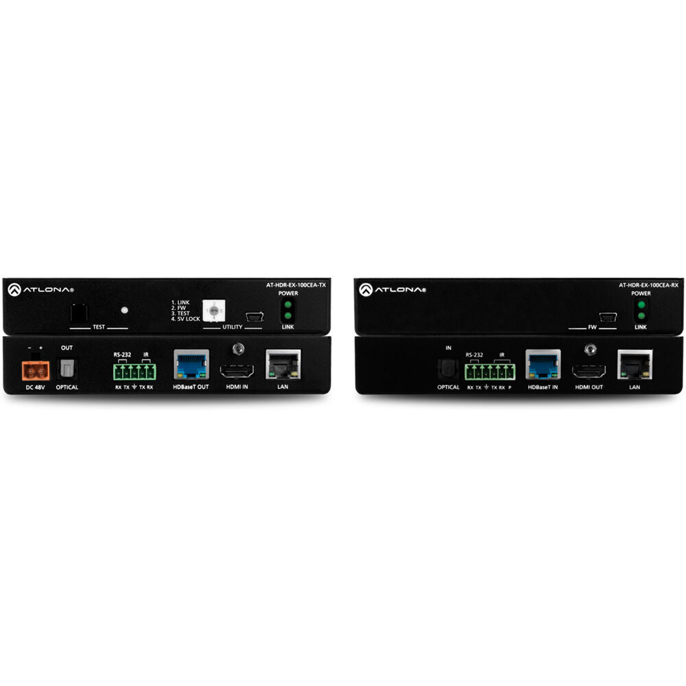 Atlona 4K Hdr Transmitter And Receiver Set W/Ir, Rs-232, Ethernet, And Poe