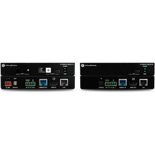 Atlona 4K Hdr Transmitter And Receiver Set W/Ir, Rs-232, Ethernet, And Poe