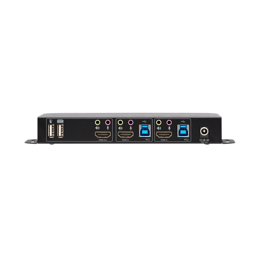 TRIPP 2-Port HDMI/USB KVM Switch 4K 60 Hz, HDR, HDCP 2.2, IR, USB Sharing, USB 3.0 Cab