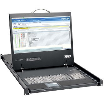 TRIPP 1U Rack-Mount Console with 19 in. LCD, 1920 x 1080 (1080p), DVI or VGA Video, TA