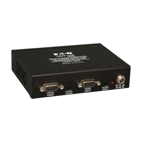 TRIPP LITE 4-Port VGA with Audio over Cat5/Cat6 Extender Splitter, Box-Style Tra