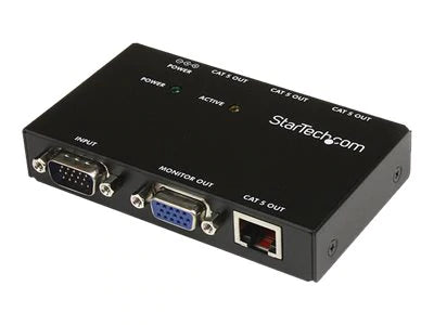 Extend and distribute a VGA signal to up to 4 displays over Cat5 cable - vga ove