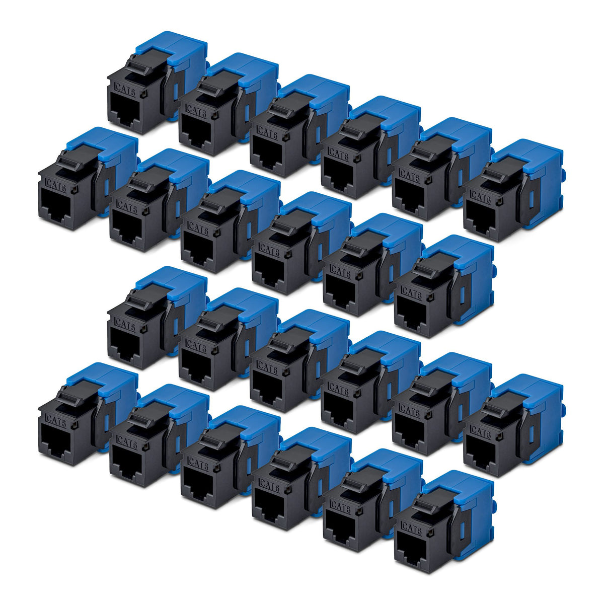 StarTech 24-pack of Cat6 RJ45 UTP keystone jacks is ideal for patch panels and wall plate