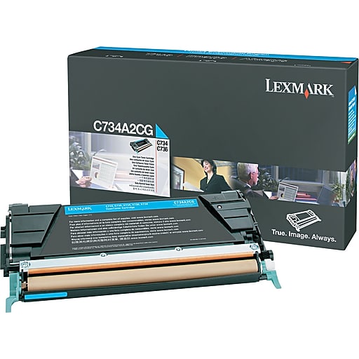 Lexmark C734A2CG Cyan Toner Cartridge For use in C/X734,746,X738 Estimated yield