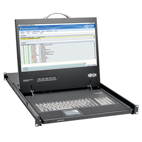 1U Rack-Mount Console with 19 LCD, DVI or VGA, TAA