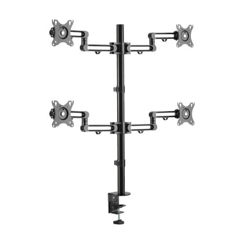 TRIPP QUAD-MONITOR FLEX-ARM DESKTOP CLAMP 13 TO 27 DISPLAYS