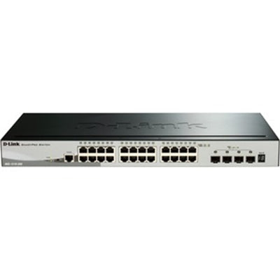 D 24-Port 10G Smart Switch with 2 SFP+ and 2 10G/SFP+ Combo