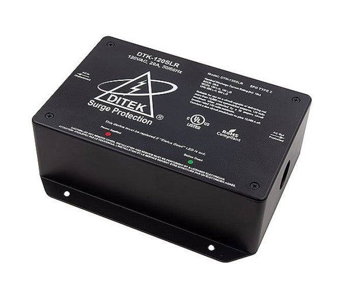 Ditek 120VAC, 20A Series Protector w/ Load Removal. UL1449 SPD Type 2