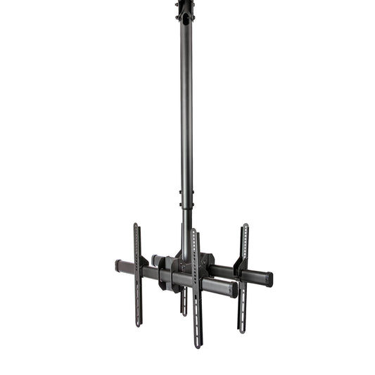 StarTech Adjustable back-to-back dual TV ceiling mount w/ telescopic pole for large VESA