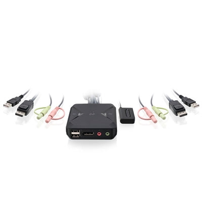 IOGEAR 2-PORT USB DISPLAYPORT CABLE KVM SWITCH
