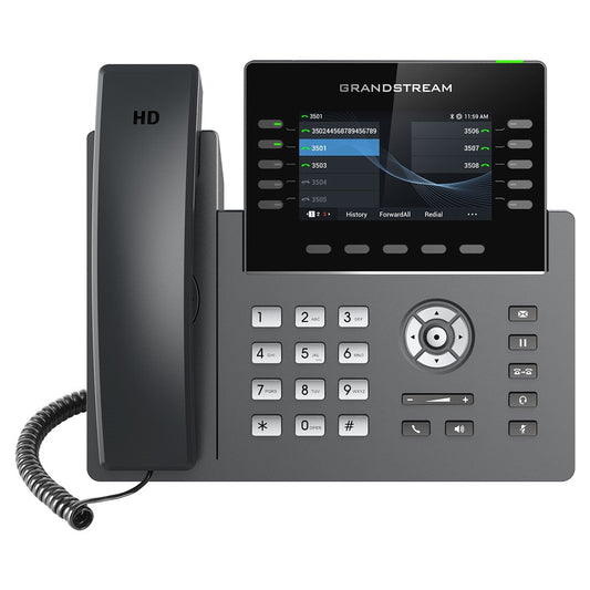 GRANDSTREAM 10 LINES, 16 SIP ACCOUNTS, 4.3 IN SCRN (COLOR), POE, WIFI