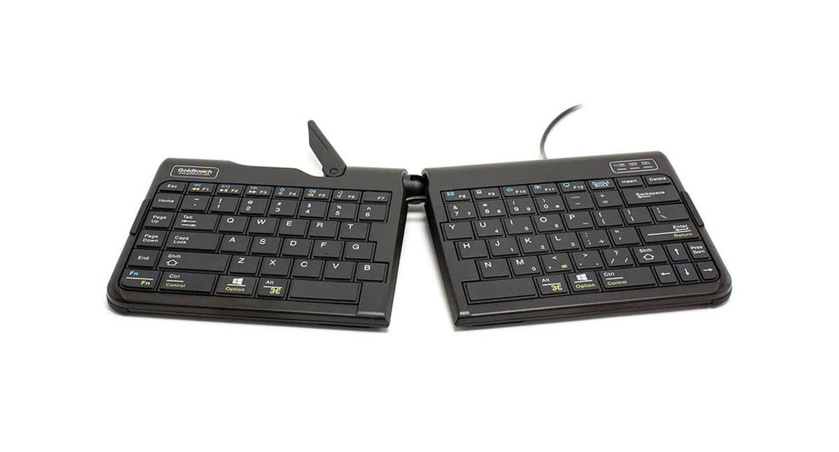 KEY Goldtouch Go 2 Mobile Keyboard - Wired - Dual PC & Mac Legends - US English - Bl