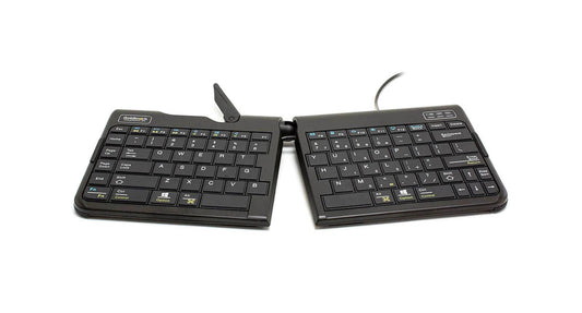 KEY Goldtouch Go 2 Mobile Keyboard - Wired - Dual PC & Mac Legends - US English - Bl