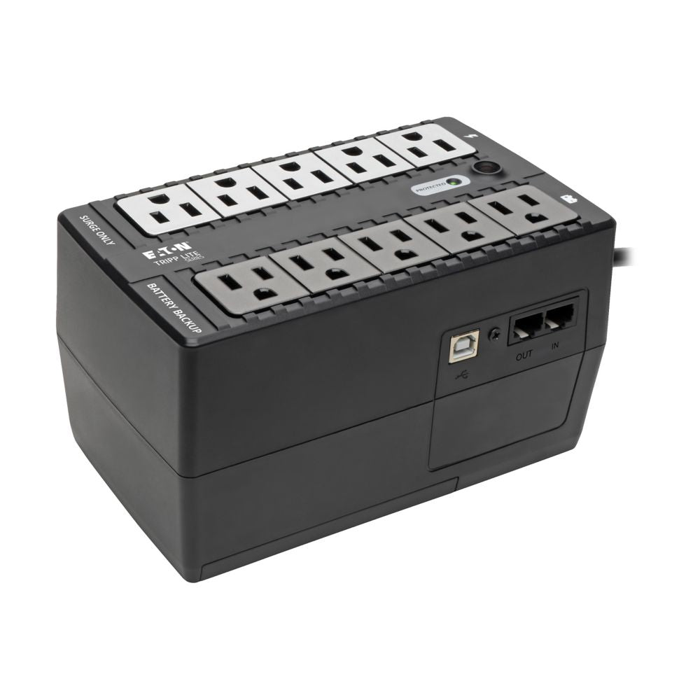 TRIPP Internet Office 120V 600VA 300W Standby UPS, Ultra-Compact Desktop, USB