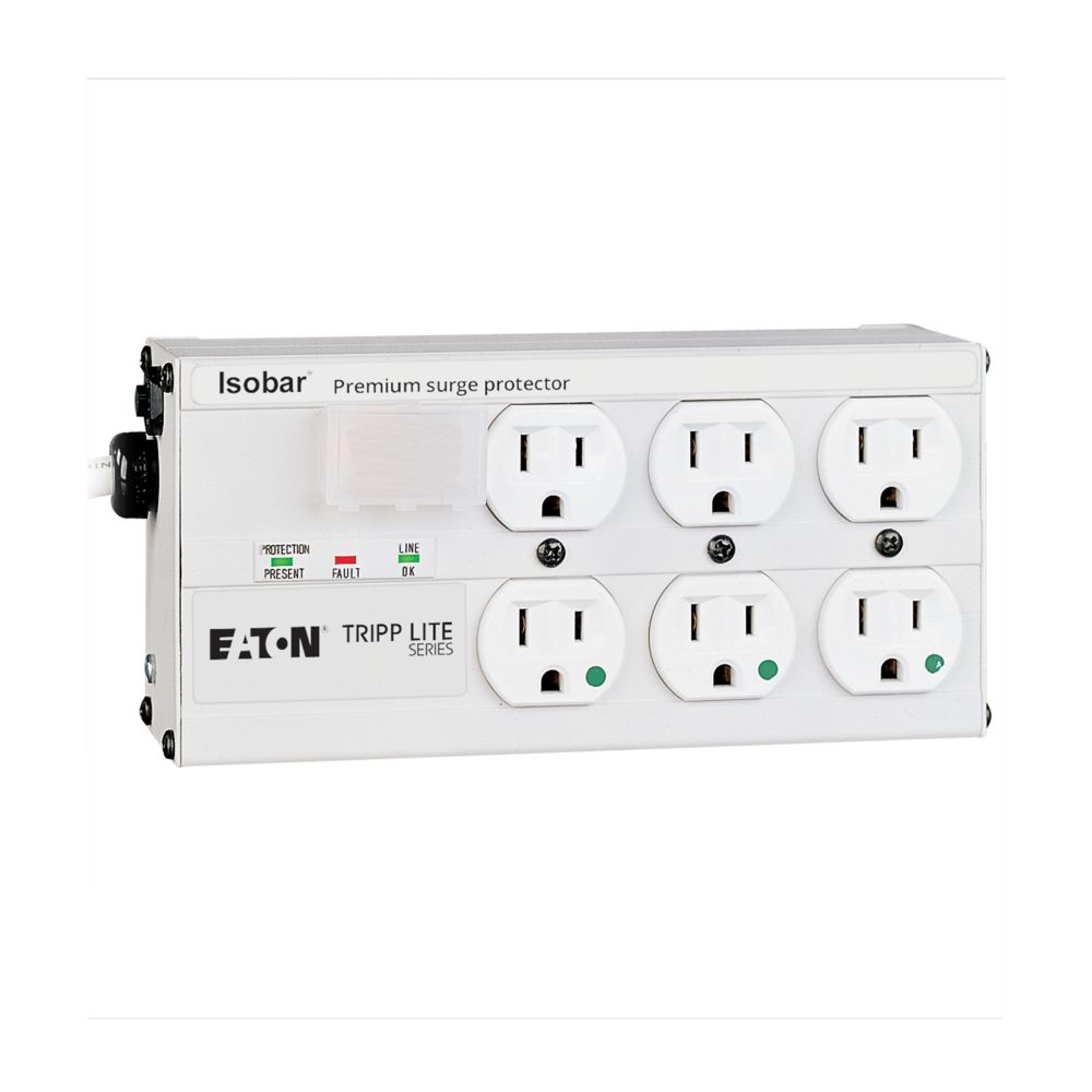 Tripp Lite series Isobar Hospital-Grade 6-Outlet Surge Protector, 15 ft. (4.57 m