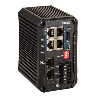 Barox Switch,DIN,GUI,4xGEPoEbt+2xSFPGE,ExtTmp