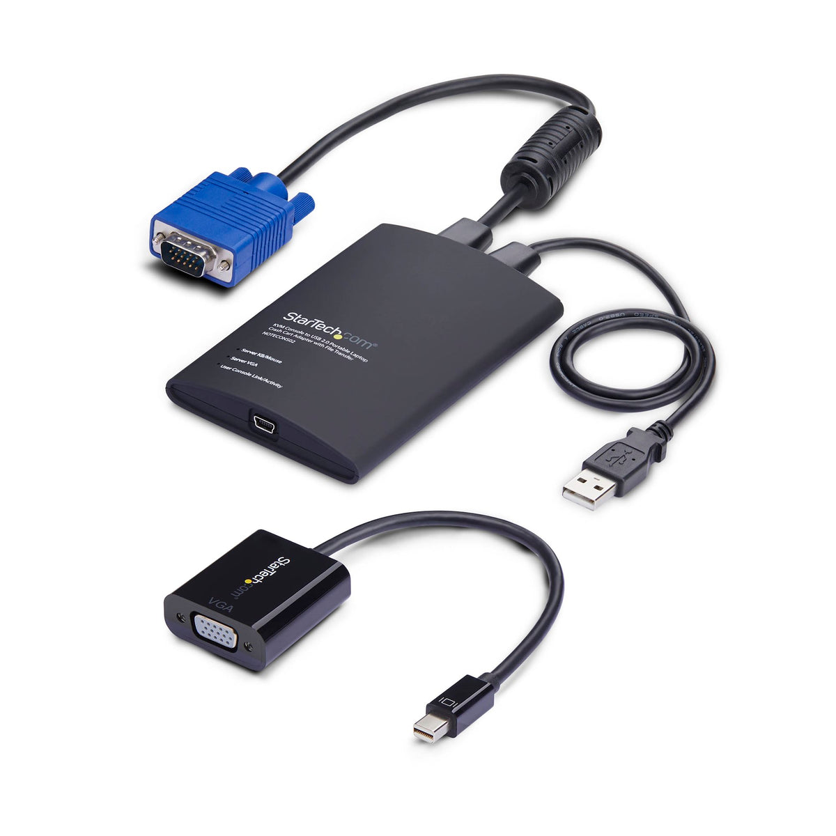 STARTECH PORTABLE LAPTOP CRASH CART ADAPTER, USB/VGA/MINI DISPLAYPORT KVM CONSOL