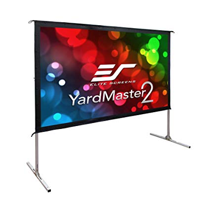 Elite Screens Yard Master 2, 110 inch Outdoor Projector Screen with Stand 16:9,