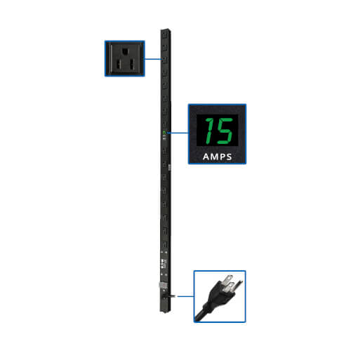 Tripp Lite series 1.4kW Single-Phase Local Metered PDU, 120V Outlets (16 5-15R),